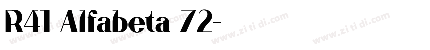 R41 Alfabeta 72字体转换